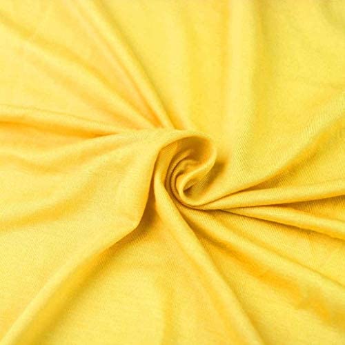 FabricLA 12oz Cotton Spandex Jersey Knit Fabric | Golden Yellow - Prismatic Fiber Arts