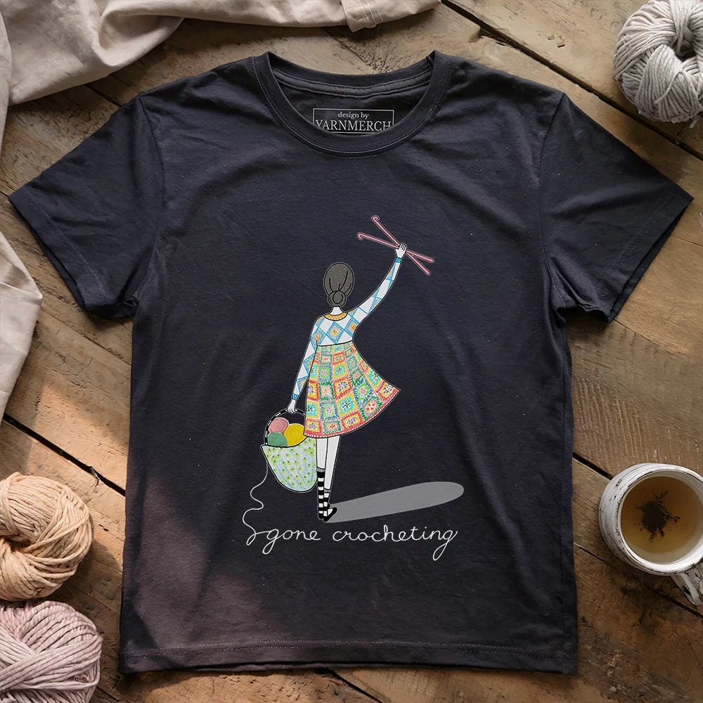Gone Crocheting T-shirt - Prismatic Fiber Arts