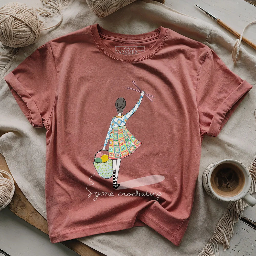 Gone Crocheting T-shirt - Prismatic Fiber Arts