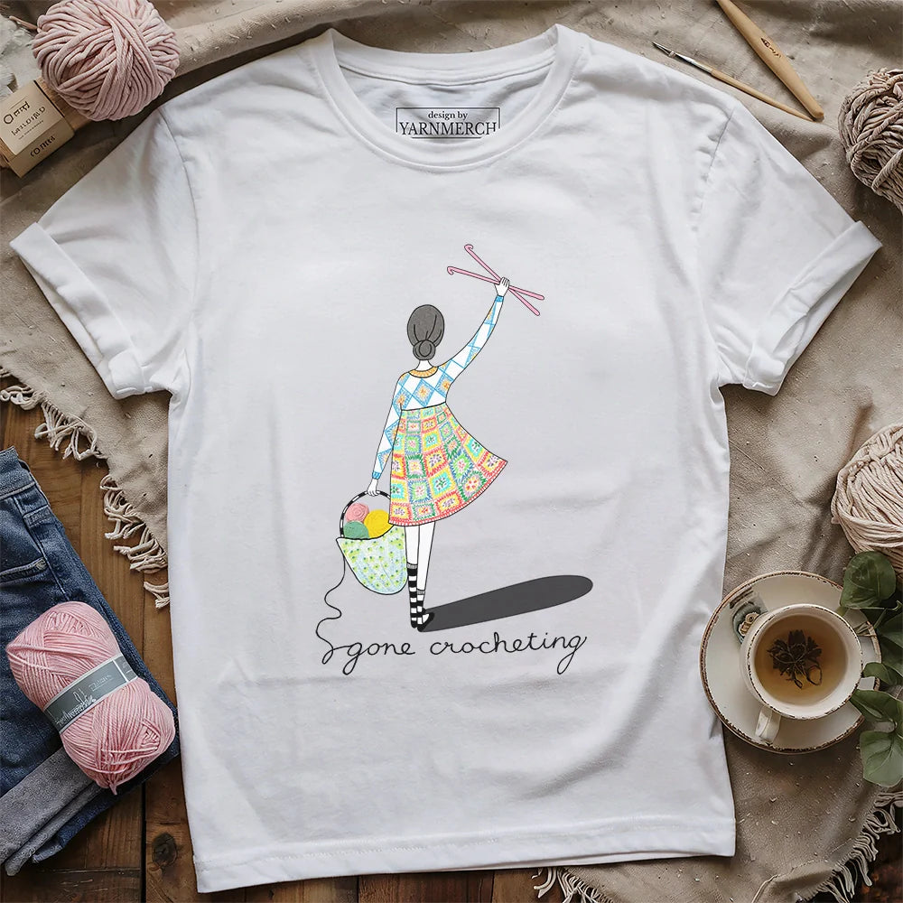 Gone Crocheting T-shirt - Prismatic Fiber Arts