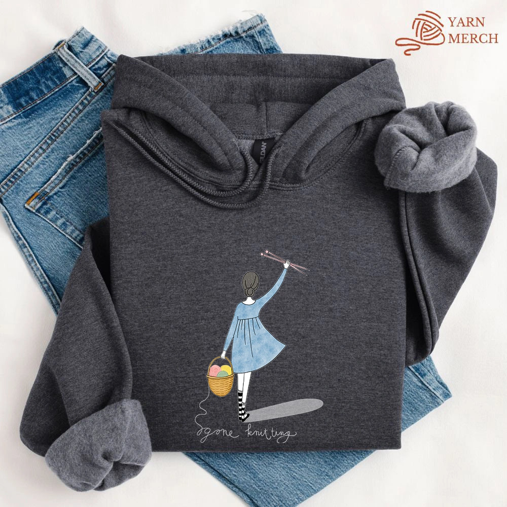 Gone Knitting Hoodie - Prismatic Fiber Arts