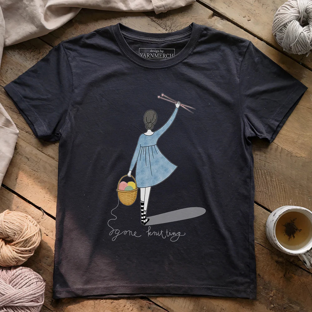 Gone Knitting T-shirt - Prismatic Fiber Arts