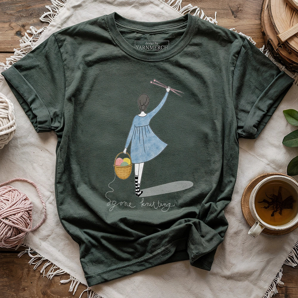 Gone Knitting T-shirt - Prismatic Fiber Arts