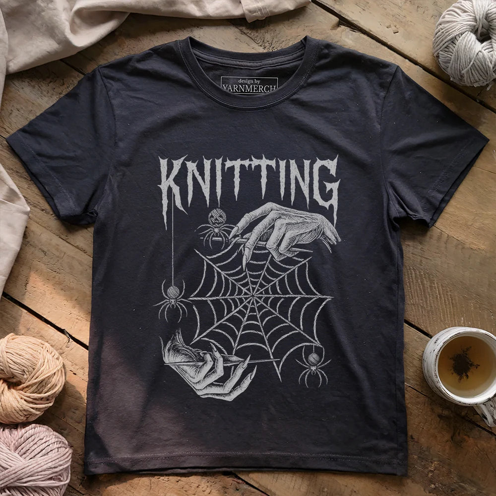 Gothic Knitter T-shirt - Prismatic Fiber Arts