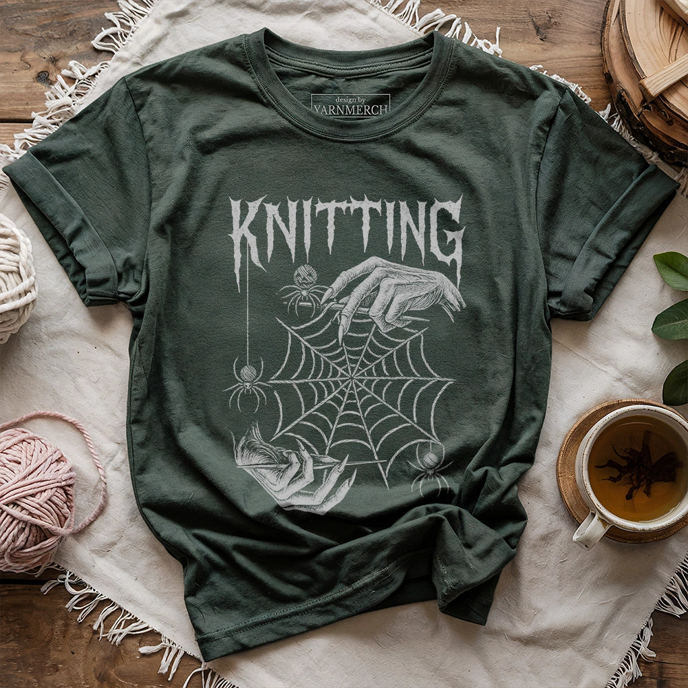 Gothic Knitter T-shirt - Prismatic Fiber Arts