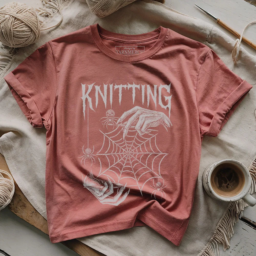 Gothic Knitter T-shirt - Prismatic Fiber Arts