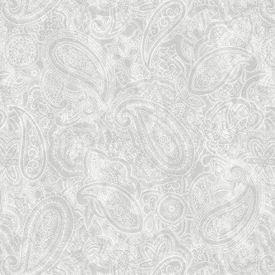 Gray Paisley Jane Cotton Wideback Fabric - Prismatic Fiber Arts