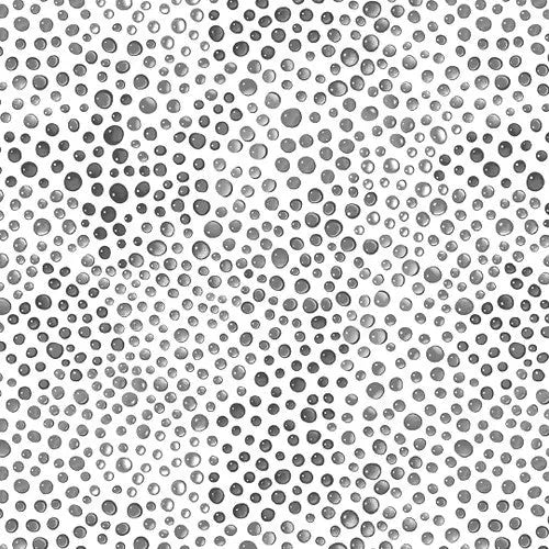 Gray Rainbow Droplets Cotton Wideback Fabric per yard - Prismatic Fiber Arts