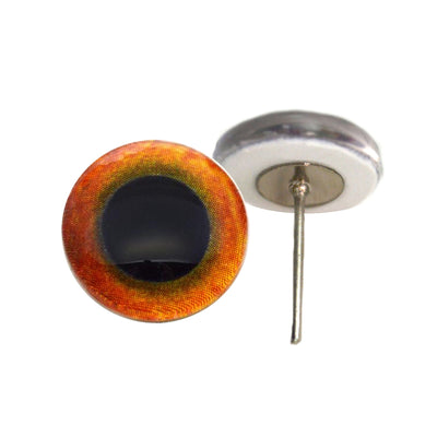 Great Horned Owl Glass Eyes on Wire Pin Posts