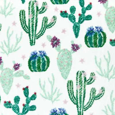 Green And White Sew Succulent Digital Cuddle Ivy Fabric per yard - Prismatic Fiber Arts