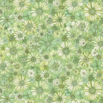 Green Best Friends Sleepovers Cotton Wideback Fabric per yard - Prismatic Fiber Arts