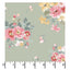 Green Bouquet La Fleur Flannel Cotton 42"/43" Fabric Per Yard - Prismatic Fiber Arts
