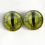 Light Green Fantasy Celtic Dragon Sew-On Button Glass Eyes - Prismatic Fiber Arts