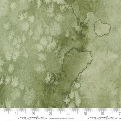 Green Desert Oasis Cypress Flow Basic Watercolor Painting 44"/45" Fabric Per Yard - Prismatic Fiber Arts