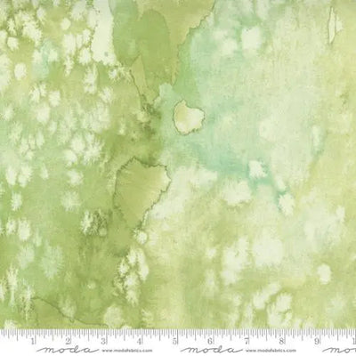 Green Fresh Grass Flow Basic Watercolor Painting 44"/45" Fabric Per Yard - Prismatic Fiber Arts