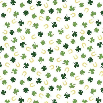 Green Gold Lucky Shamrock Cotton 43"/44" Fabric Per Yard - Prismatic Fiber Arts