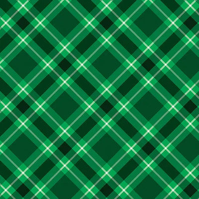 Green Hunter Plaid Cotton Wideback Fabric per yard - Prismatic Fiber Arts