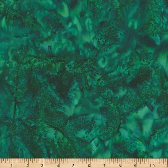 Green Mallard Watercolor Waves Wideback Fabric per yard - Prismatic Fiber Arts