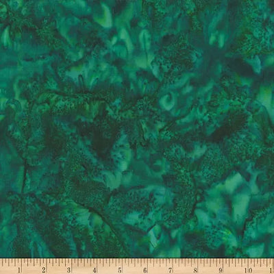 Green Mallard Watercolor Waves Wideback Fabric per yard - Prismatic Fiber Arts