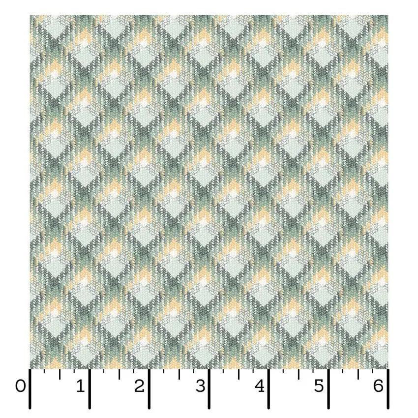 Green/Multi Plaid La Fleur Flannel Cotton 42"/43" Fabric Per Yard - Prismatic Fiber Arts