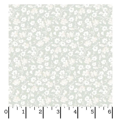 Green Packed Ditsy La Fleur Flannel Cotton 42"/43" Fabric Per Yard - Prismatic Fiber Arts