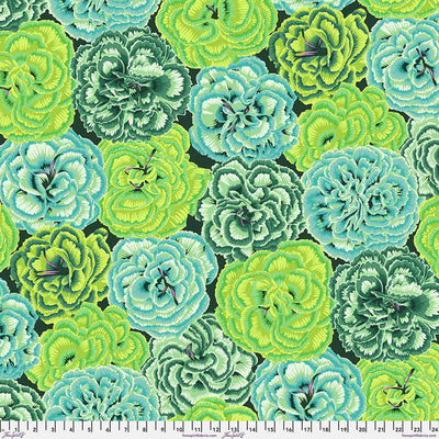 Green Picotee Carnations Cotton 44"/46" Fabric Per Yard - Prismatic Fiber Arts