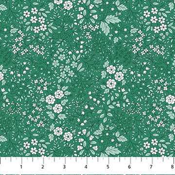 Green Prairie Pocket Posies Cotton 44"/45" Fabric Per Yard - Prismatic Fiber Arts