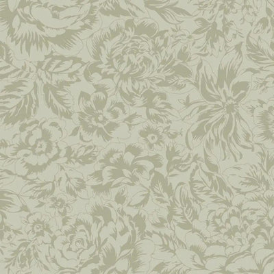 Green Tonal Floral La Fleur Flannel Cotton 42"/43" Fabric Per Yard - Prismatic Fiber Arts
