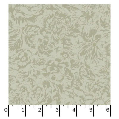 Green Tonal Floral La Fleur Flannel Cotton 42"/43" Fabric Per Yard - Prismatic Fiber Arts