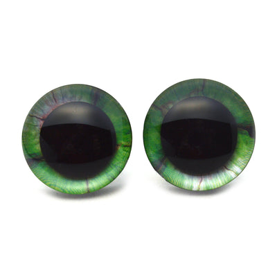 Green Zombie Plastic Safety Eyes - Prismatic Fiber Arts