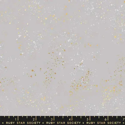 Grey Dove Speckled Metallic Cotton Wideback Fabric per yard - Prismatic Fiber Arts