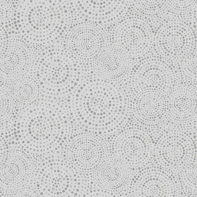 Grey Fog Hexi Dots Cotton Wideback Fabric per yard - Prismatic Fiber Arts