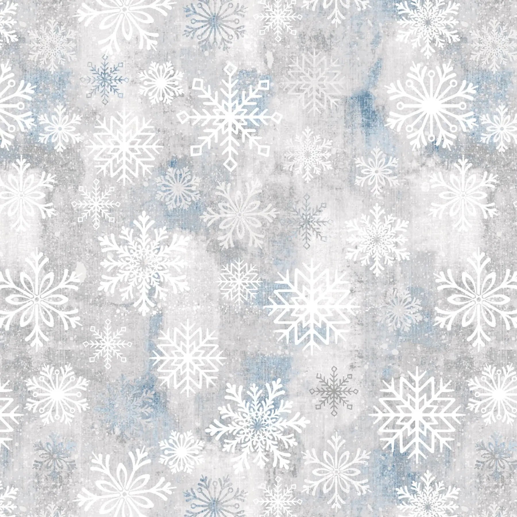 Grey Fossil Snowflake Toss Dot Cotton Wideback Fabric per yard - Prismatic Fiber Arts