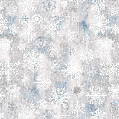 Grey Fossil Snowflake Toss Dot Cotton Wideback Fabric per yard - Prismatic Fiber Arts