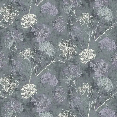 Grey Granite Dandelion Stamp Cotton Wideback Fabric per yard - Prismatic Fiber Arts