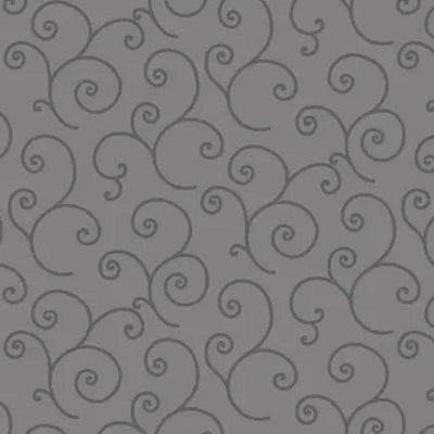 Grey Scroll Cotton Wideback Fabric per yard - Prismatic Fiber Arts