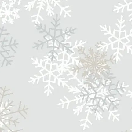 Grey Snowflakes Wideback Cotton Fabric per yard - Prismatic Fiber Arts