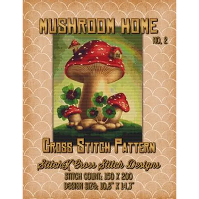 Mushroom Home 2 Cross Stitch Pattern