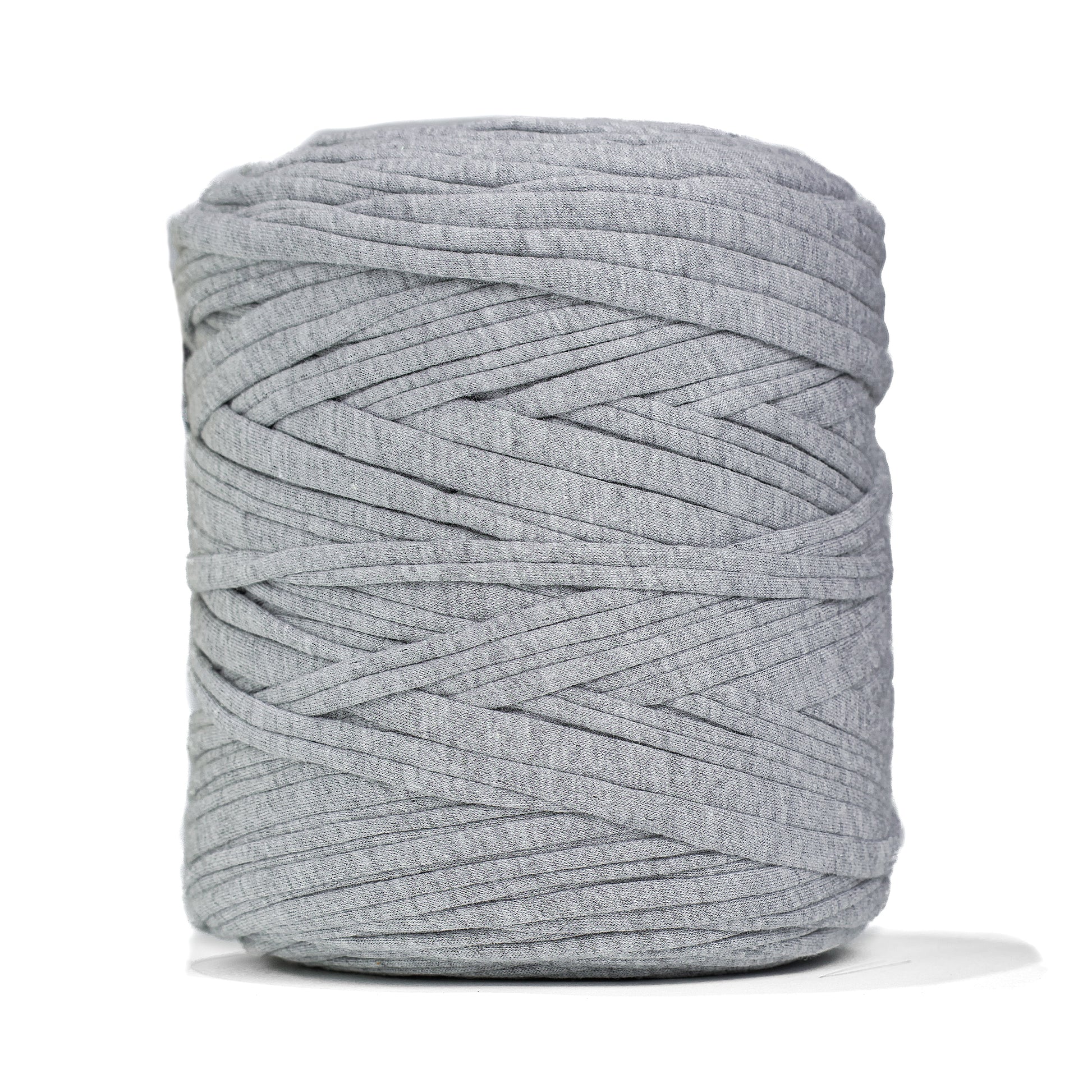 Recycled T-Shirt Fabric Yarn - Gray Color - Prismatic Fiber Arts
