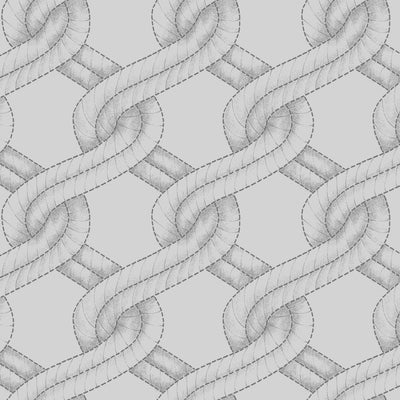 Grey Twisted Rope Stitched Braid Cotton Wideback Fabric Per Yard - Prismatic Fiber Arts