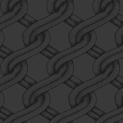 Charcoal/Black Twisted Rope Stitched Braid Cotton Wideback Fabric Per Yard - Prismatic Fiber Arts