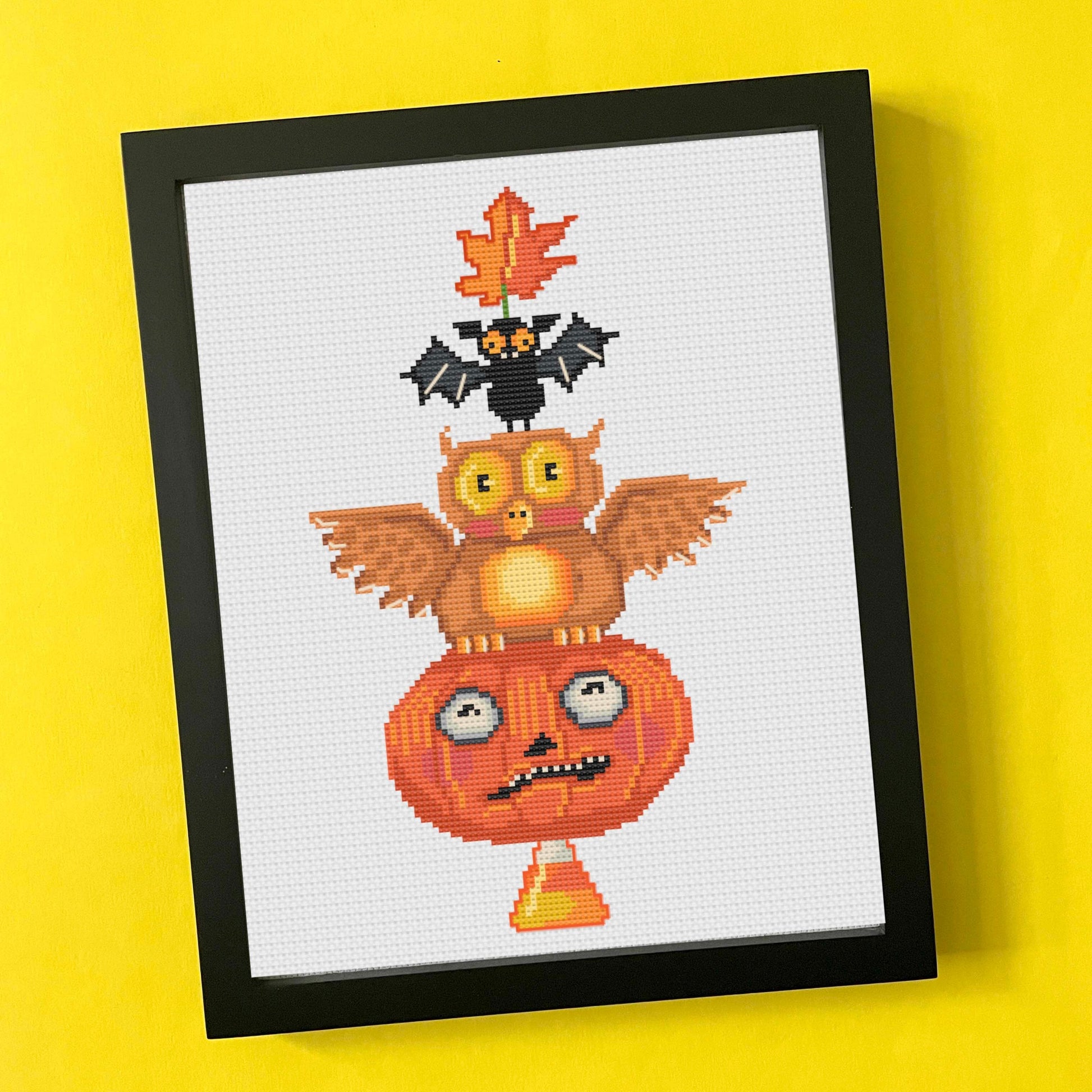 Halloween Totem by Mary Engelbreit Counted Cross Stitch DIY KIT - Prismatic Fiber Arts