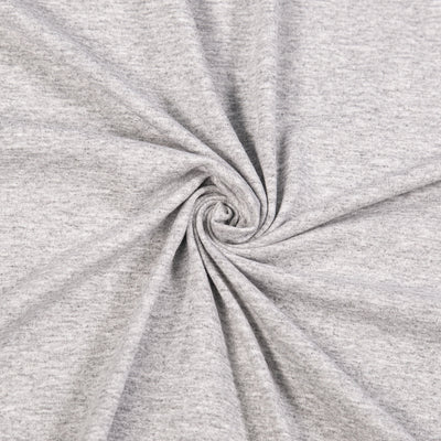 FabricLA 10 oz Cotton Spandex Jersey Knit Fabric – 4-Way Stretch | Heather Grey - Prismatic Fiber Arts