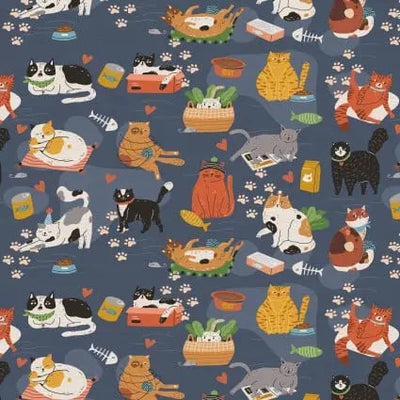 Here Kitty, Kitty Feline Frenzy 43"/44" Fabric Per Yard - Prismatic Fiber Arts
