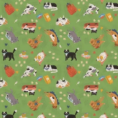 Here Kitty, Kitty Kitty Toss 43"/44" Fabric Per Yard - Prismatic Fiber Arts