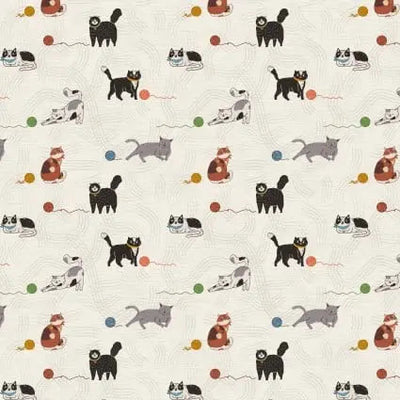 Here Kitty, Kitty Play Time 43"/44" Fabric Per Yard - Prismatic Fiber Arts