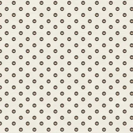 Here Kitty, Kitty Polka Paws Cream 43"/44" Fabric Per Yard - Prismatic Fiber Arts