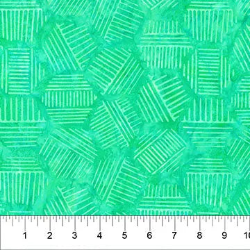 Hexies Aqua 81700-71 Cotton 44"/45" Fabric Per Yard - Prismatic Fiber Arts
