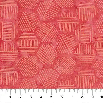 Hexies Grapefruit Red 81700-32 Cotton 44"/45" Fabric Per Yard - Prismatic Fiber Arts