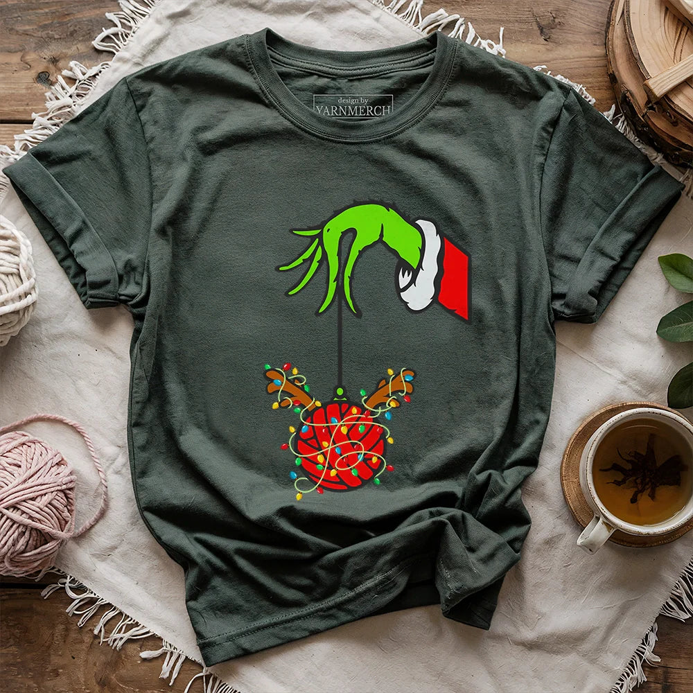 Hook the Halls T-shirt - Prismatic Fiber Arts